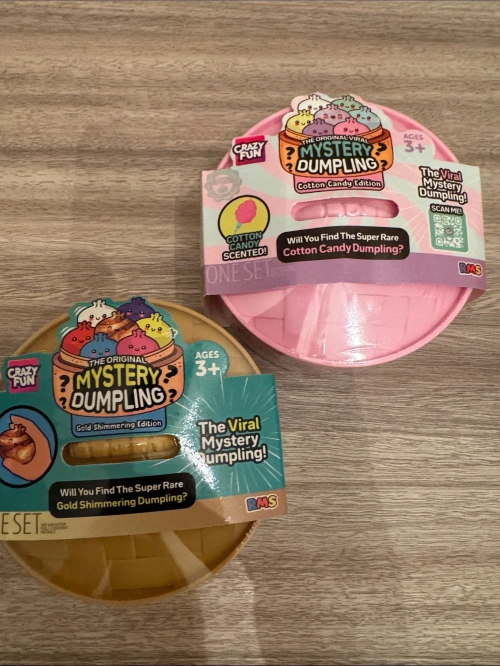 Mystery Dumping Cotton Candy & Gold Shimmering Edition. Set of 2. NEW